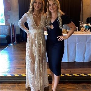 francesca’s navy formal dress